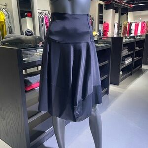 Sarah Pacini asymmetrical high waisted skirt in black